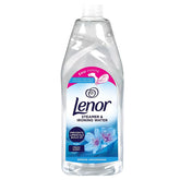 A 1L bottle of Lenor - Spring Awakening Steamer & Ironing Water with labels for easy ironing and prevention of limescale build-up.